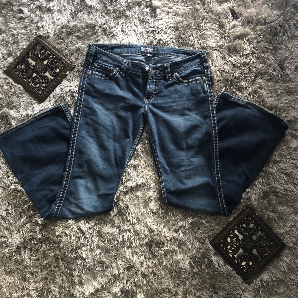 Women’s silver jeans